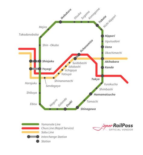 The JR Yamanote line: Getting around Tokyo | JRailPass | Train map ...