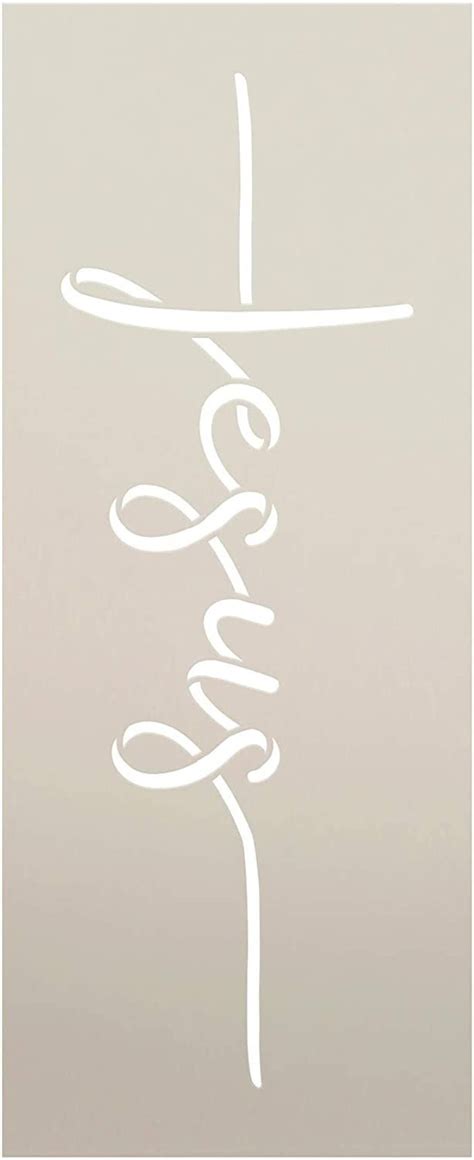 Jesus Cross Word Art Stencil by Studior12 DIY Easter Faith - Etsy