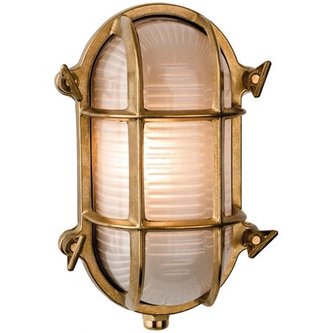 Firstlight Oval Outdoor Wall Light in Solid Brass Finish IP65 3433BR - Lighting from The Home ...