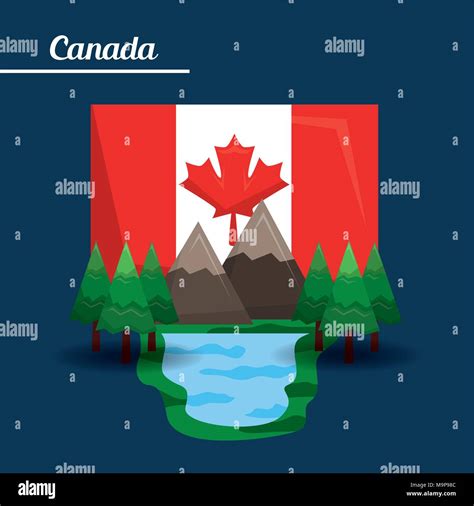 canada flag map monument Stock Vector Image & Art - Alamy