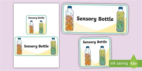 Sensory Bottle Labels (teacher made) - Twinkl