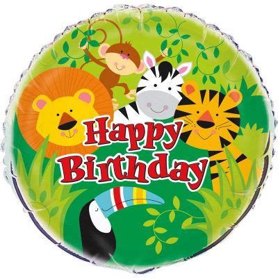 18" Animals Happy Birthday Balloon » Carousel Gifts