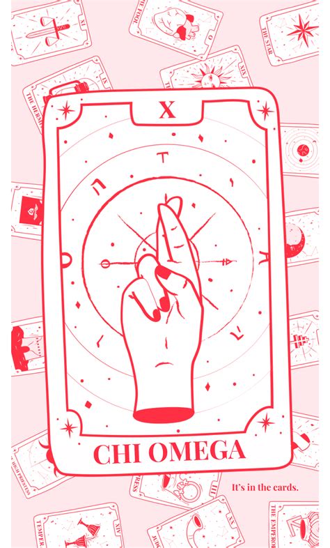 Light pink Tarot card with a drawing of a hand crossing first and second finger. Underneath it ...