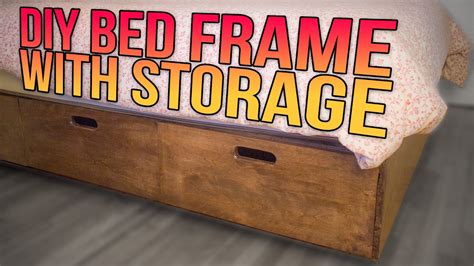 View 8 Diy Bed Frame With Storage Plans - buystockinterest