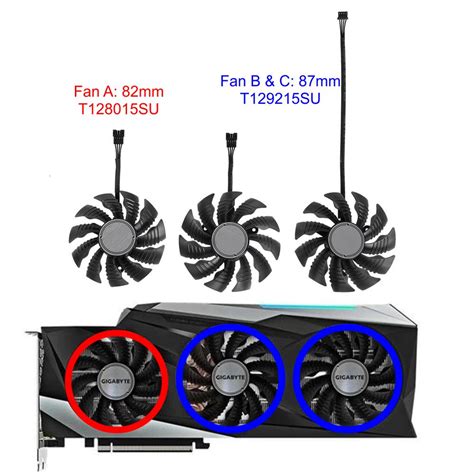 Gigabyte GPU Replacement Fan Set 82/87mm - T128015SU/T129215SU – hashrate