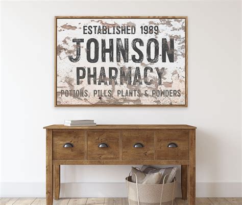 Customized Vintage Pharmacy Sign Reproduction Style Pharmacy - Etsy