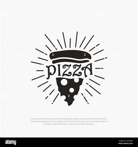 Rustic Restaurant glowing Pizza logo illustration.symbol,vintage template Stock Vector Image ...