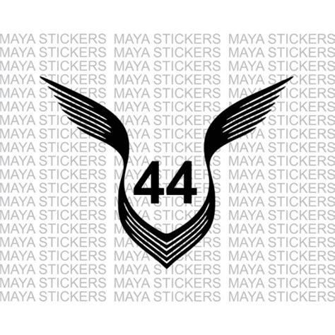 Lewis Hamilton 44 number logo stickers