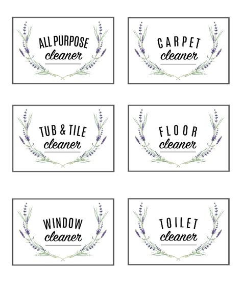 Free Printable Cleaning Labels - Clean and Scentsible