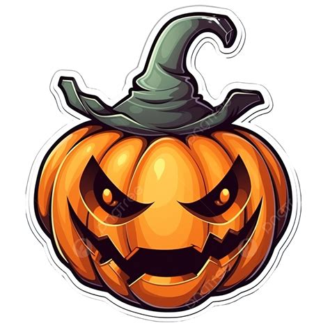 Sticker Halloween Cute Pumpkin Jack, Sticker, Gourd, Halloween PNG ...