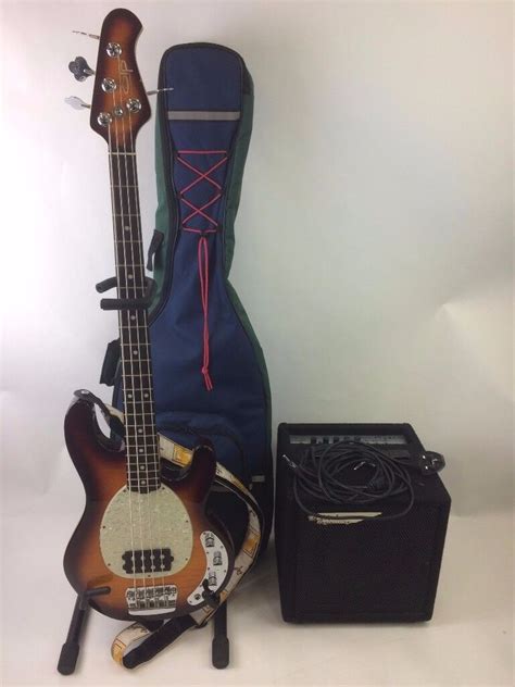 OLP Bass Guitar with Amp, Case and Adjustable Stand (New Strings) | in ...