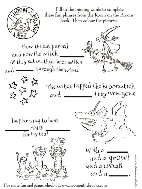 Room On The Broom Printables