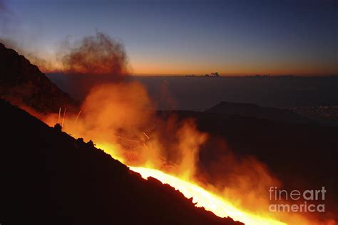 Mount Etna Lava Flow In Morning Dawn Photograph by Martin Rietze - Fine ...