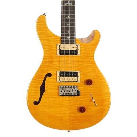 PRS SE Custom 22 Semi-Hollow Electric Guitar In Santana Yellow | Prs Santana Custom | seeds ...