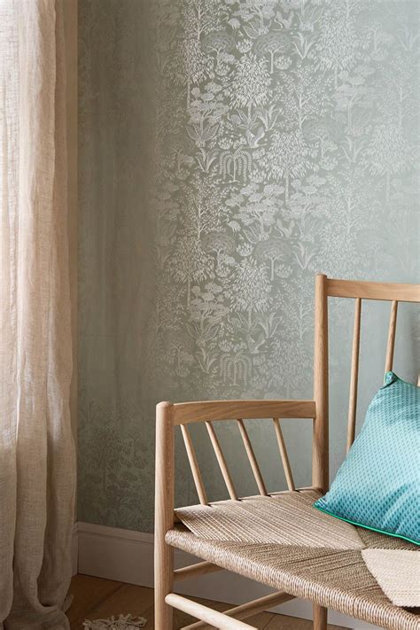 Pip Studio Origami Tree Non-Woven Wallpaper Light Green/Silver | Pip Studio