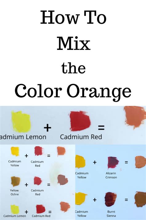 Learn how to mix the color Orange in this complete orange color mixing guide! Learn what colors ...