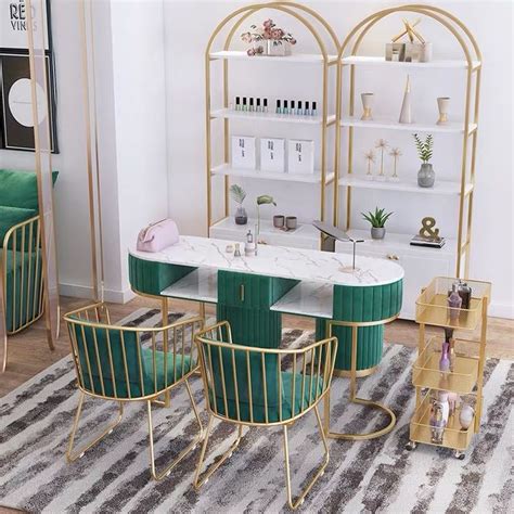 nail supplies luxury fashion manicure table Nails desks with marble top | Salon interior design ...