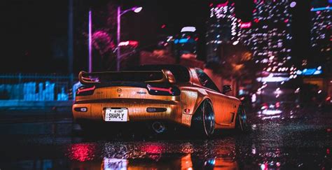 Wallpaper mazda rx7, rear-view, artwork desktop wallpaper, hd image, picture, background, 5726f1 ...