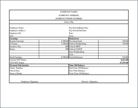 Employee Pay Stub Template Canada Templates-2 : Resume Examples