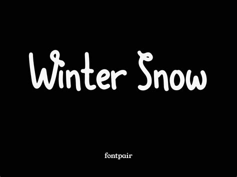 Winter Snow - Free Handwriting Font - Fontpair