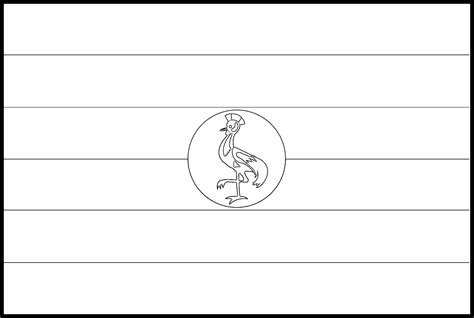 Uganda Flag Colouring Page – Flags Web