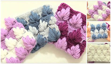 Crochet Leaves Stitch Square