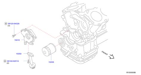 Nissan Altima Engine Oil Pump. An engine oil pump for a vehicle - 15010-7Y000 - Genuine Nissan Part