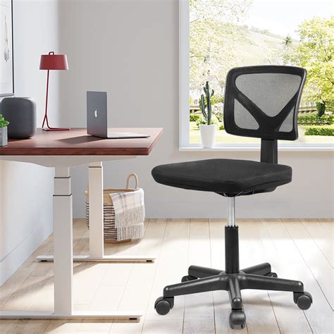 Yoyomax Armless Mesh Desk Chair, Low Back Ergonomic Home Office Task ...