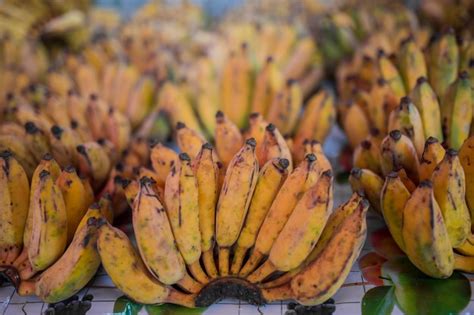 Premium Photo | Banana branch in a local market