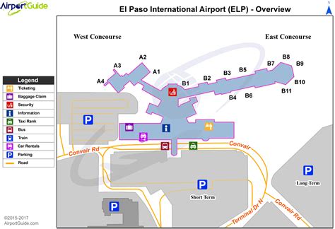 El Paso International (ELP) Airport Terminal Map