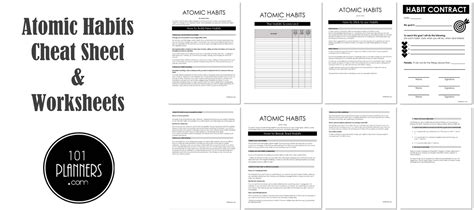 FREE Atomic Habits Cheat Sheet, Worksheets & Scorecard