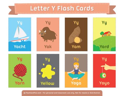 Letter Y Flashcards