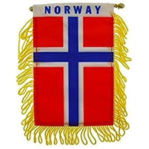 Amazon.com : Norway Flag Mini Banner 3" x 5" : Outdoor Flags : Patio, Lawn & Garden