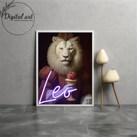 Leo Gift Printable Astrology Sign Art Wall Decor Leo Wall - Etsy