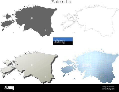 Estonia outline map set Stock Vector Image & Art - Alamy