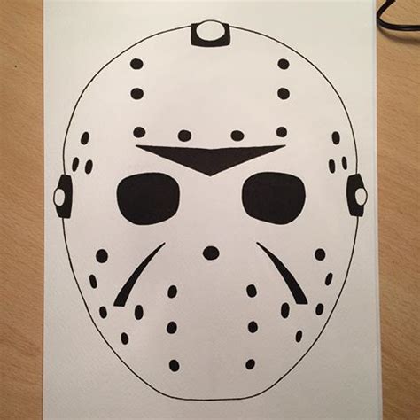 Jason Voorhees Mask Drawing at GetDrawings | Free download