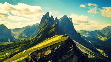 mountains, Green, Clouds, Sky, Rocks, Nature, Landscape, Photography Wallpapers HD / Desktop and ...