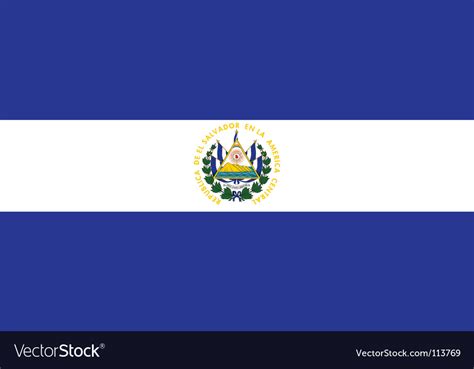 El salvador flag Royalty Free Vector Image - VectorStock