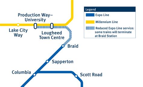 Service pattern changes coming to Production–Way University branch of the Expo Line | TransLink