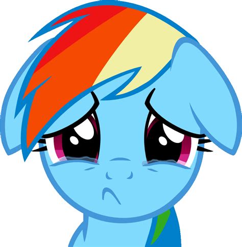 Rainbow Dash Sadface By Iks83 On Clipart Library - Cute Sad Face Cartoon - Png Download - Full ...