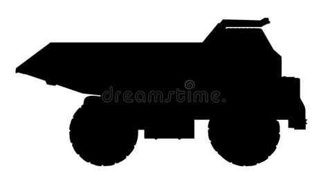 Silhouette of a dump truck stock illustration. Illustration of vehicle - 90060755