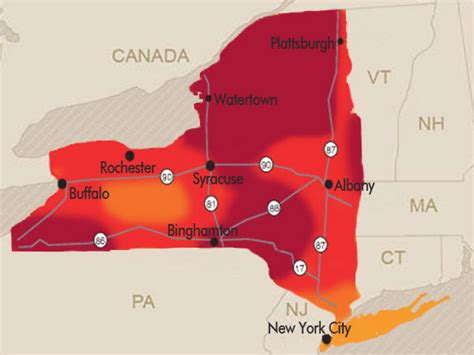 New York State Foliage Map - Printable Map