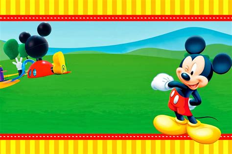 Mickey Clubhouse: Invitations and Party Free Printables. | Invitación de mickey mouse ...