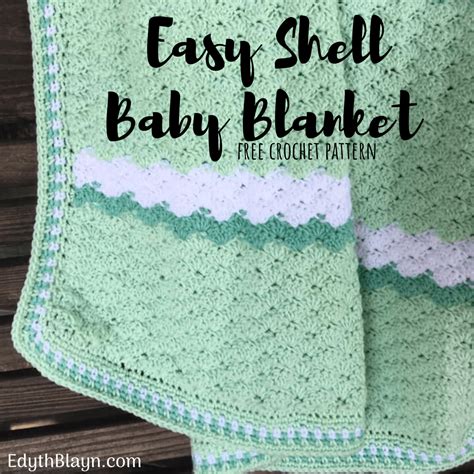 Easy Shell Baby Blanket | Baby blanket crochet, Easy crochet blanket, Blanket