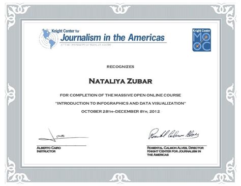 First MOOC certificate