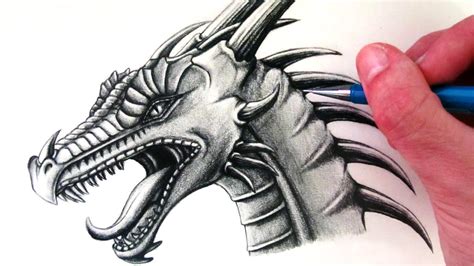 How to draw a dragon easy step by step for beginners | Rock Draw