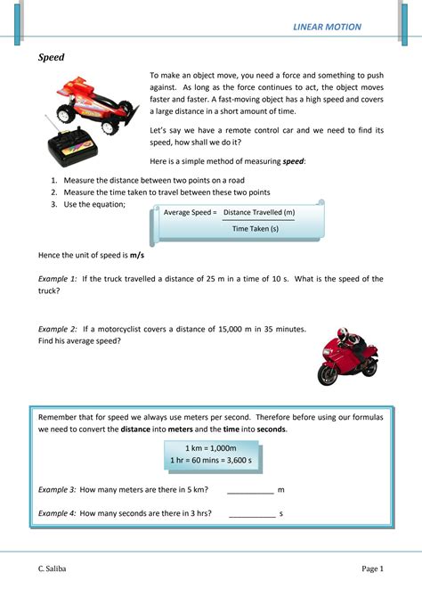 SOLUTION: Linear motion physics notes and questions - Studypool - Worksheets Library