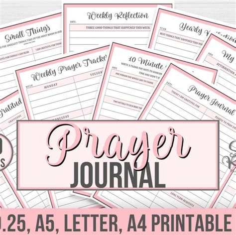 Prayer Journal Printable Prayer Planner Printable Bible - Etsy