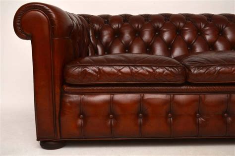 Antique Leather 3 Seater Chesterfield Sofa | Marylebone Antiques