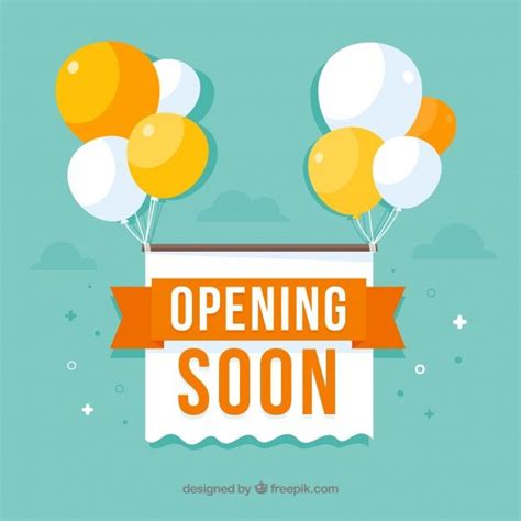 Download Opening Soon Background In Flat Style for free | Event poster design, Banner design ...